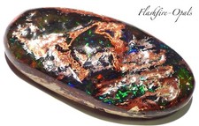 296ct.  RIESEN MEXIKANISCHER FEUEROPAL ROT-GRÜN-GOLD f. SAMMLER  FLASHFIRE-OPALS