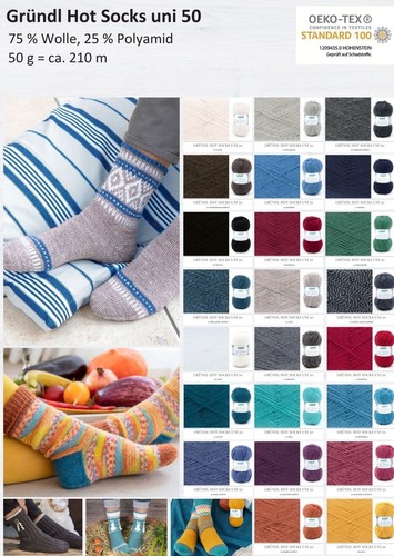 Gründl hot socks uni 50g - 50",