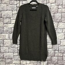 Superdry 19 STRICK-Kleid Gr.S Rippen-Strick Grün-schwarz  10B52