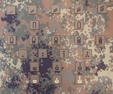 BW Rangabzeichen Klett, alle Dienstgrade in 5x5 cm mit Klettrückseite, Heer