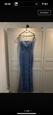 Blaues Ballkleid Mermaid-Stil