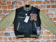 NEU*REDSKINS VINTAGE LEDERJACKE*DRAGON TEDDY BY RDS*SCHWARZ BEIGE*GR: L*NEU