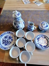 Kaffeeservice, blau, Kahla