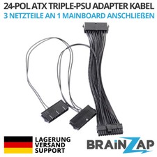 24-POL Triple / 3x / Dreifach PSU Netzteil Adapter Splitter Kabel 20+4 Pin 30cm