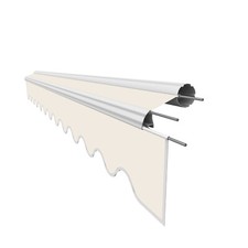 Gebraucht Markisenstoff  Markise 3 bis 6m mit Volant UV-Schutz fertig genäht