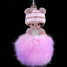 MONCHICHI Schlüsselanhänger Taschenanhänger Damen Strass Auto Anhänger Geschenk