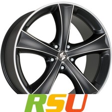 Etabeta Tettsut black matt full polish 8.5x18" ET45 LK5 120 ML 65.1 Alufelgen...