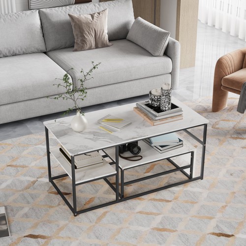 2er set couchtische marmor - 2er,