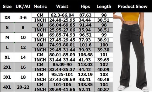 Damen bootcut yoga - jeans, high