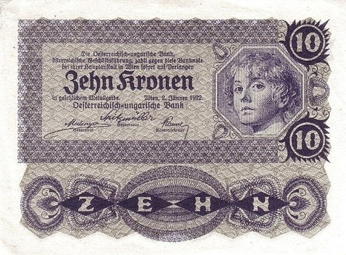 Autriche 1922 neuer kronen - autriche, 10