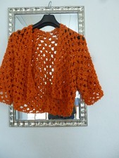 orangene Häkeljacke Jacke