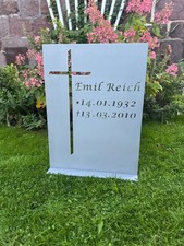 Grabmal Stele aus Edelstahl