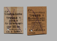 REICHSBAHN 2 FAHRKARTEN 1931