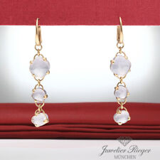Pomellato Ohrringe Capri Rosegold 750 Bergkristall Chalchedon Gold Ohrhänger