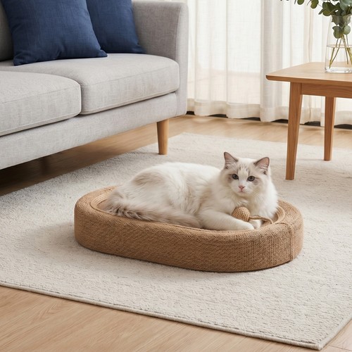 Oval katzenkratzbrett lounge - katzenkratzbrett,