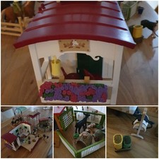 Schleich -Horse Wohnwagen, Stall, Tiere , Kutsche Pferde Figuren mit vielZubehör