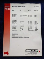 Ducati 750SS 906 Paso 907 I.E Paso 900SS 851 Strada Cagiva Preisliste 2.1991