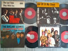 4 frühe 7" Singles von den Rolling Stones im orig. Bildcover