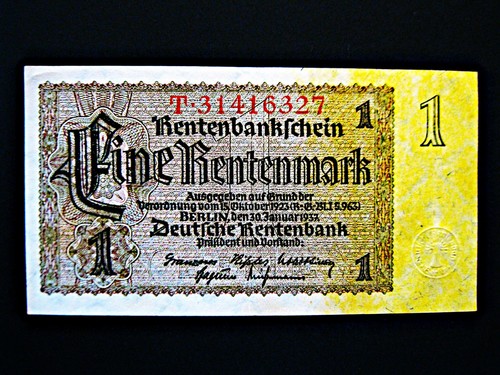 Rentenbankschein rentenmark - rentenbankschein,