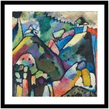 Wassily Kandinsky Poster Kunstdruck Bild im Alu Rahmen Improvisation 9 50x50cm