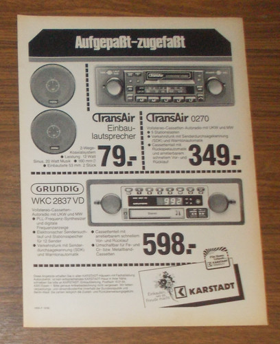 Seltene werbung karstadt - werbung,