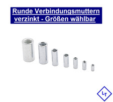 Gewindemuffen rund Langmutter