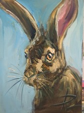 Ölgemälde Ölbild Bilder Modern Art Kunst Unikat Wandbild Tier 50x40