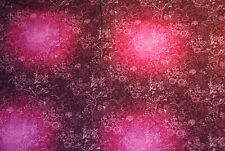 Baumwolljersey mit feinen Blumen dunkelrot-pink 140x195cm