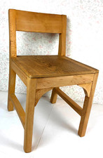 alter restaurierter Kinderstuhl Buche mit Sitzplatte Eiche natur, gewachst