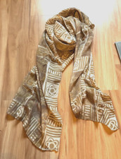 MARC CAIN* Schal*Seide*wNEU*beige/offwhite*53,5x 177 cm*Stylisch & exquisit