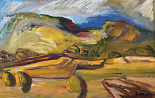 Ludwig Klein (1896-?) Expressionist. Landschaft. Blatgrösse: 39x61 cm.