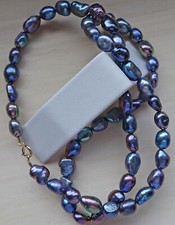 Kette aus 14kt 585 Gold Tahiti Farbe Barock Perlen Perle Pearl Collier ♦️♦️ 8560