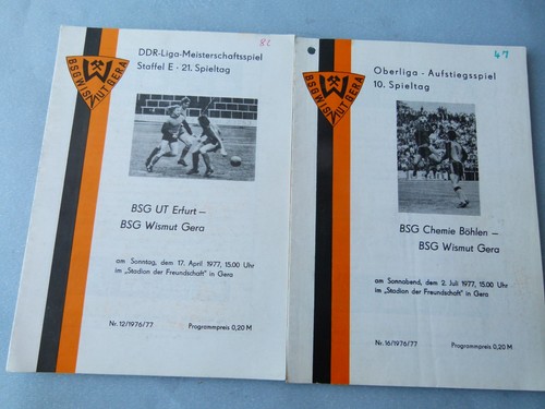 21159 fussballprogramm bsg - 21159, 2x