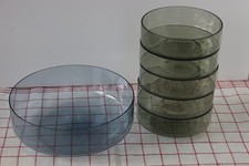 DDR Glas rauchgrau blau 70