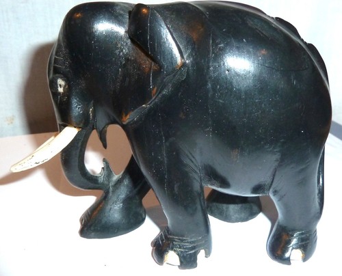 Figur schwarzes holz elefant - figur,