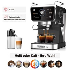 Siebträgermaschine, automatische Milchaufschäumfunktion,Espresso freddo Funktion