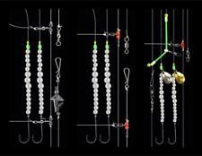 DEGA Brandungsvorfach SURF mit Perlmuttperlen Plattfischvorfach Flundervorfach