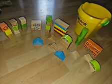 WADER Eimer mit Holzbausteinen - Bausteine - ca. 590 Gramm