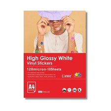 A4 weiß glänzend Vinyl-Inkjet-bedruckbare Folie wasserfest selbstklebend für ...