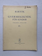 Noten . Bartok.  Für Kinder