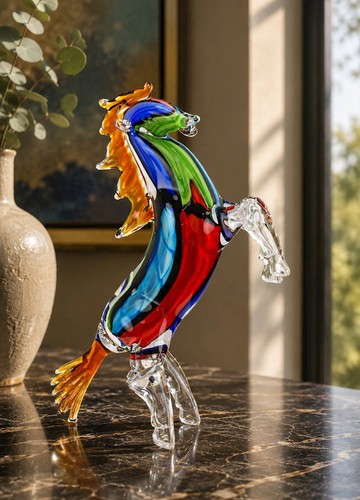 Glasfigur eines pferdes - glasfigur, im