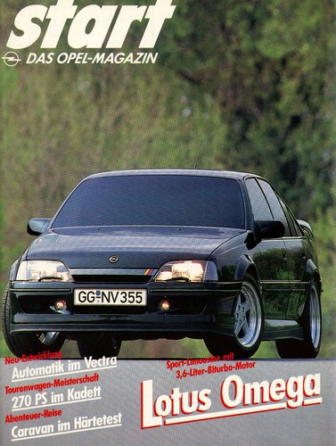 Opel lotus omega start 1989 - lotus, in