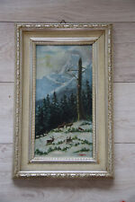 Ölgemälde, inkl. Rahmen, um 1945, Waldszene II, signiert, Eugen Krämer, Vintage