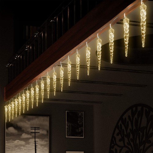 Eis zapfen lichterkette warm - lichterkette,