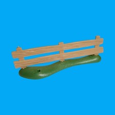 Playmobil - Zaun Gatter - Zaunfeld mit Rasen - hellbraun - 12,8 cm - Bauernhof