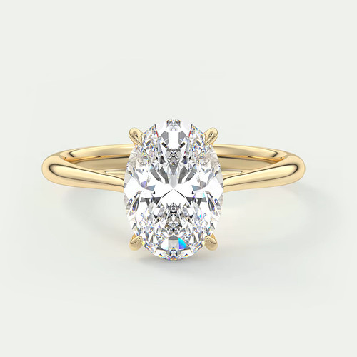 Gelbgold ehering oval diamant - gelbgold,
