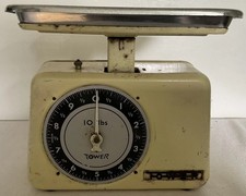 Sammlerstück Vintage Metall Creme 10 Pfund Waage, TURM ca. 1960er/1970er Jahre siehe Beschreibung
