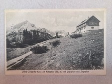 Adolf-Zoeppritz-Haus am Kreuzeck mit Alpspitze und Zugspitze • 1920 gelaufen