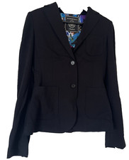 BLONDE NO. 8 STOCKHOLM Jacke Blazer Jackett Gr. 36, Schwarz, PRINTED INLAY