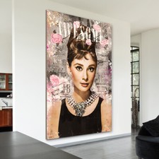 WANDBILD AUDREY HEPBURN POP ART BILDER AUF LEINWAND KUNSTDRUCK WAND DEKO
